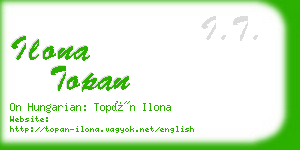 ilona topan business card